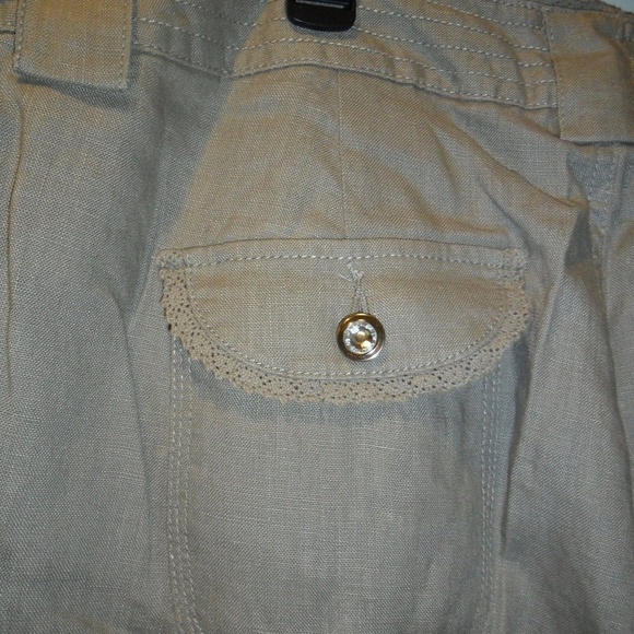 INC Wide Leg Curvy Fit Linen Taupe Pant 16 Short - Picture 8 of 8